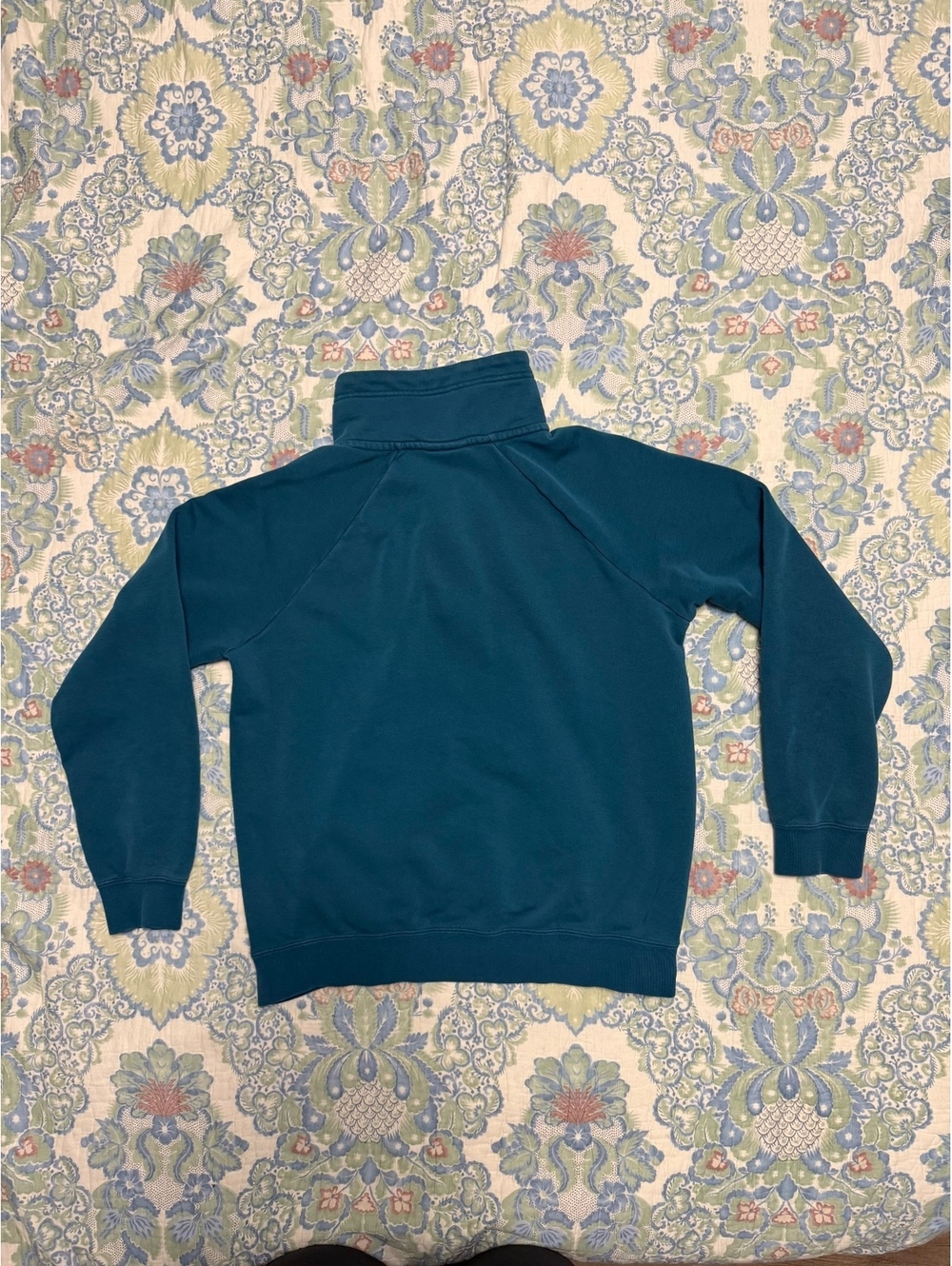 Nike Teal Blue Quarter Zip Pullover Sweatshirt Size S - Picture 5 of 11